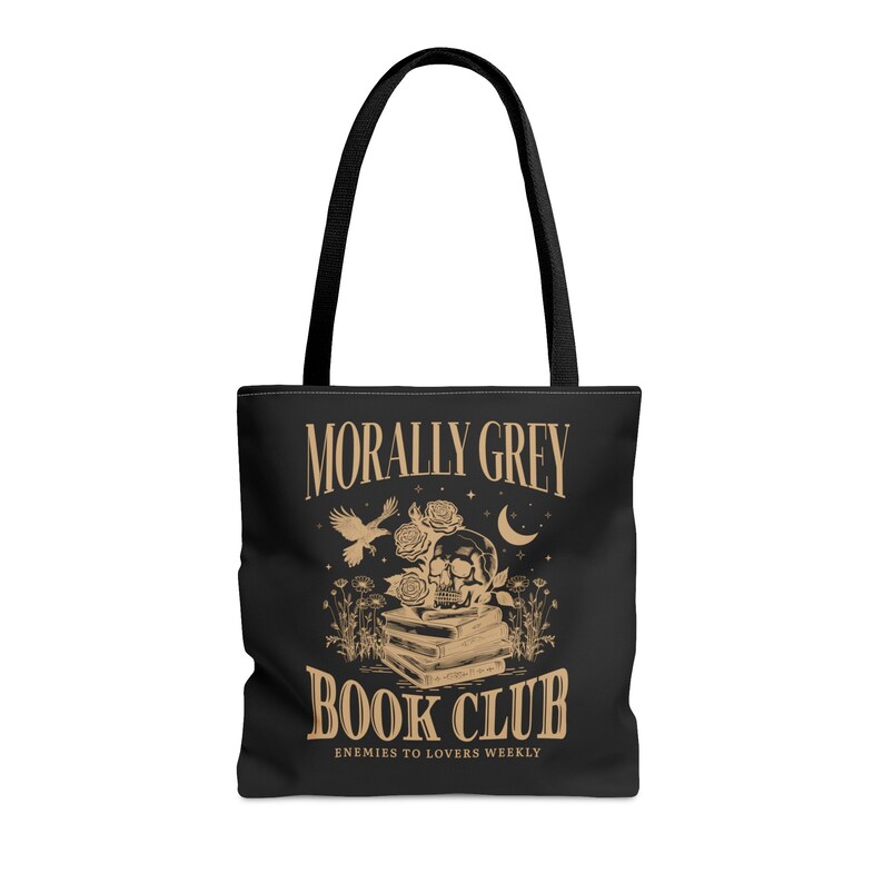 Morally Grey Book Club Tote Bag Bookish Tote Bag Booktok Merch Bookish Things Book Worm Gifts Death By Tbr Dark Romance Enemies To Lovers image 4