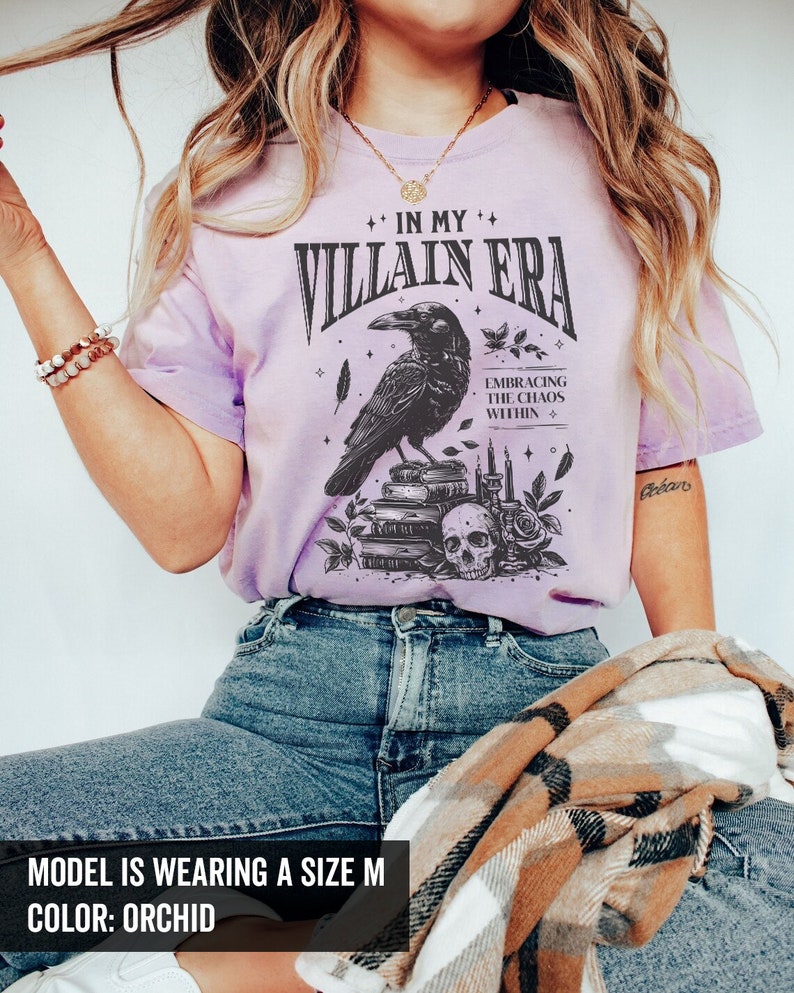 In My Villain Era Shirt Morally Grey Shirt Bookish Shirt Bookish Things Romantasy Book Lover Gift Whimsigoth Shirt Dark Academia Clothing image 2
