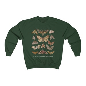 Moth Sweatshirt Moth Shirt Cottagecore Sweater Goblincore Clothing Moth Sweater Cottagecore Clothes Insect Bug Sweatshirt Aesthetic Clothes image 4