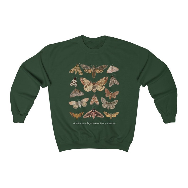 Moth Sweatshirt Moth Shirt Cottagecore Sweater Goblincore Clothing Moth Sweater Cottagecore Clothes Insect Bug Sweatshirt Aesthetic Clothes image 4