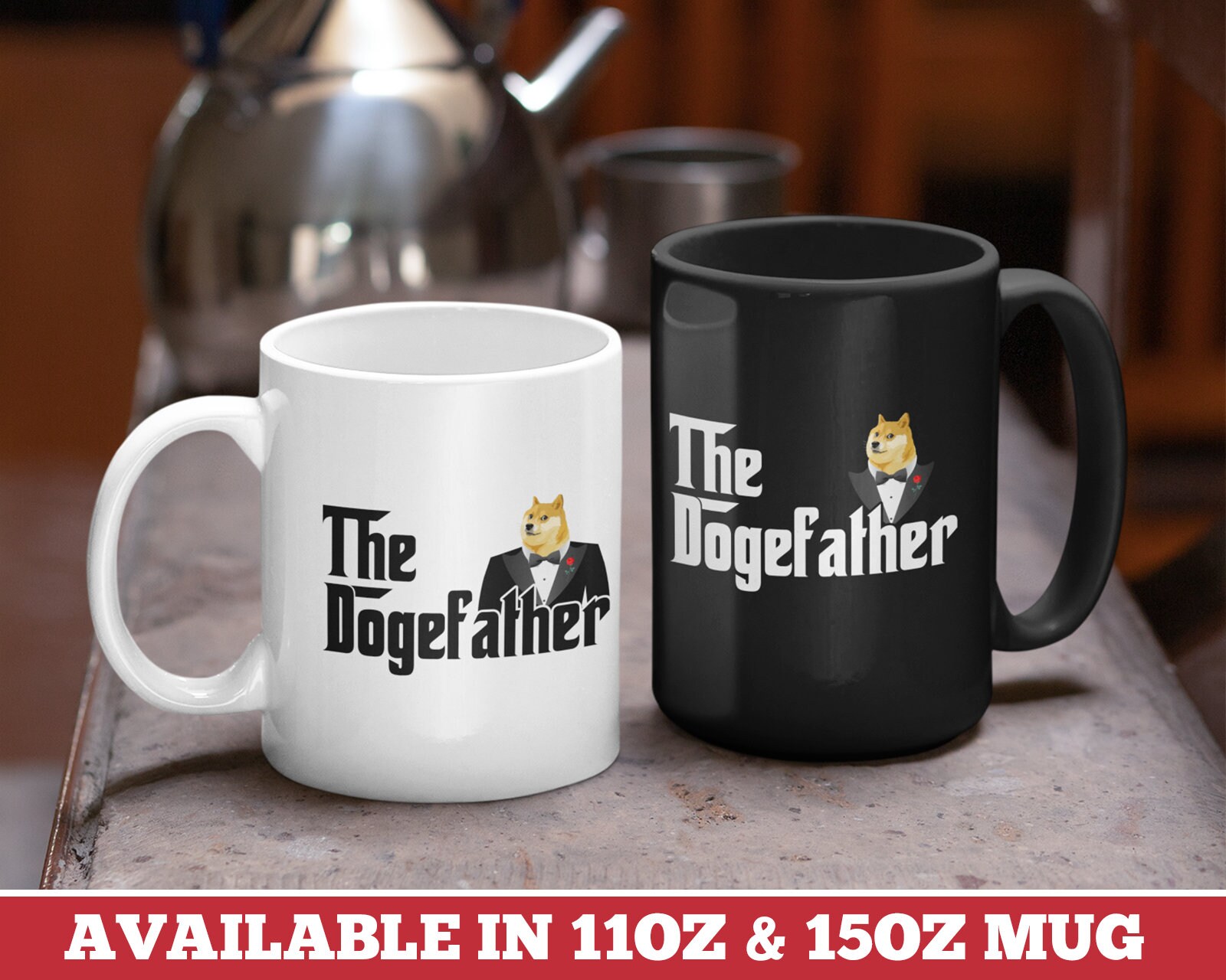 Dogefather Mug Dogecoin Mug Dogecoin Meme Doge To The Moon Mug Hodl Doge Cryptocurrency Mug Shiba Inu Mug Funny Crypto Cryptocurrency Gift