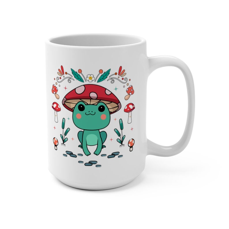 Cottagecore Frog Mug Kawaii Mug Kawaii Frog And Toad Mushroom | Etsy