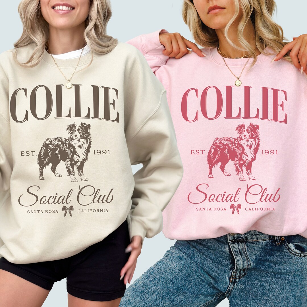 Custom Border Collie Sweatshirt Border Collie Sweater Old Money