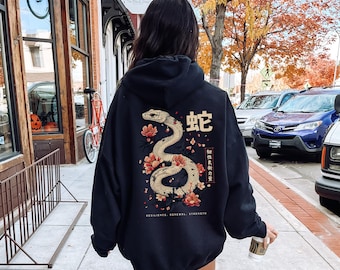 Year of the Snake Hoodie Chinese New Year 2025 Lunar New