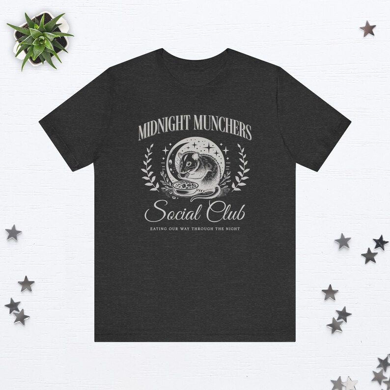 Possum Social Club Shirt Funny Possum Shirt Old Money Aesthetic Clothes Possum Gifts Opossum Shirt Preppy Stuff Possum T Shirt Foodie Shirt Dark Grey Heather
