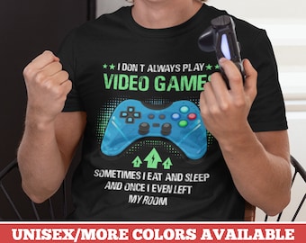 Video Game Camisa Funny Gaming Tshirt For Men Gamer Controller Shirt Video Game Game Lover Gifts Gamer Dad Camiseta Cumpleaños Regalo para Gamer Boyfriend