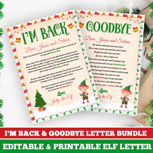 Elf afdrukbare, gepersonaliseerde elfbrief, elf op de plank, elf aankomstbrief, bewerkbare elfbrief, elf welkomstbrief, elf briefsjabloon