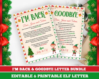 Elf printable, personalized elf letter, elf on the shelf, elf arrival letter, Editable Elf Letter,  Elf Welcome Letter, Elf Letter Template