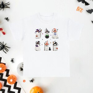 Retro Ghost Shirt Witch Shirt Witchy Clothes Retro Halloween Shirt Spooky Shirt Witch Stuff Costume Plus Size Fall Shirt Fall Clothes Women White