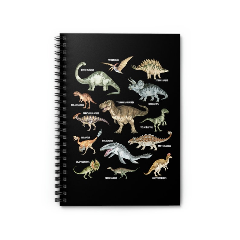 Dinosaur Notebook Spiral Notebook Dinosaur Gift Aesthetic Notebook Unique Notebook Paleontology Gift College Notebook Dinosaur Birthday Gift image 2