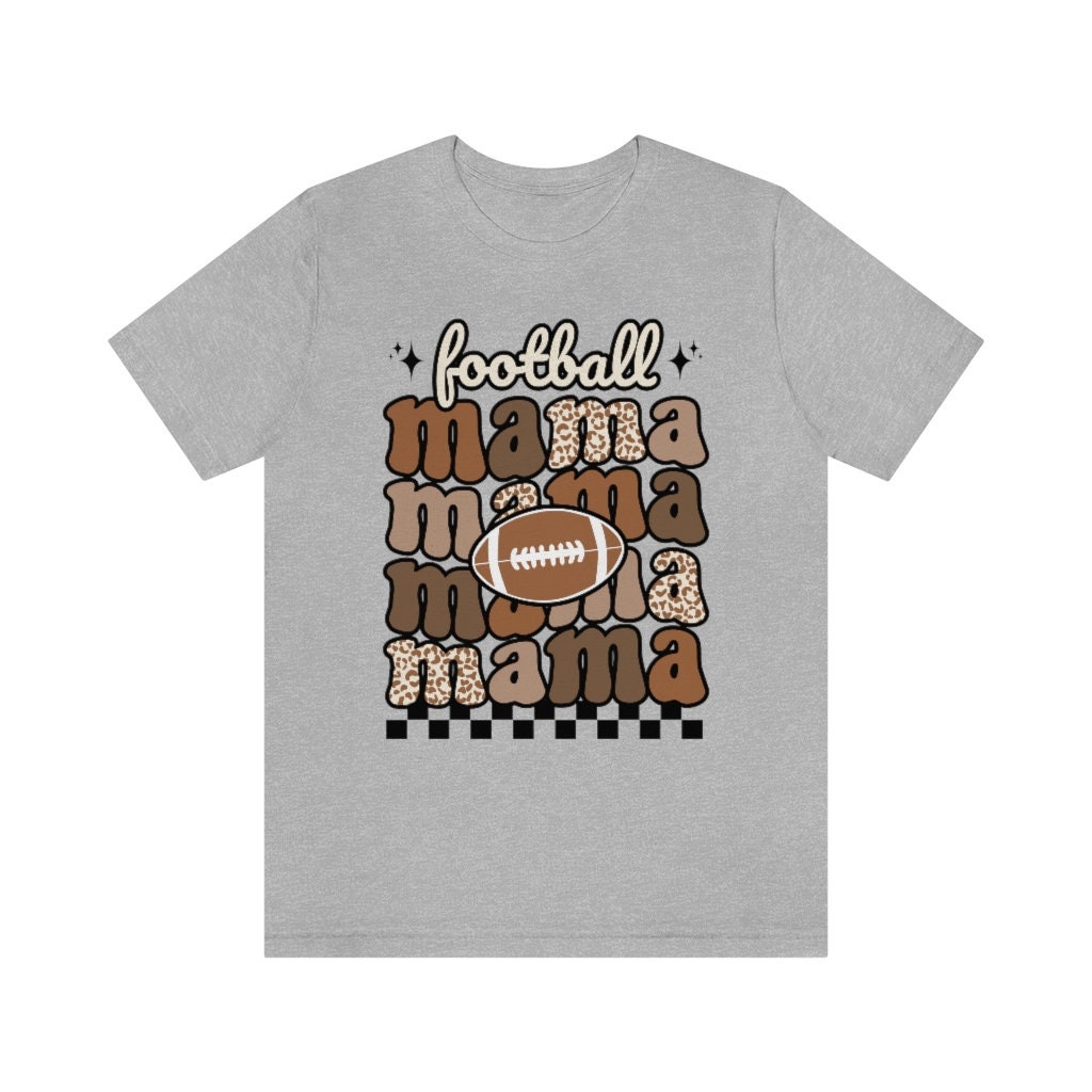 Retro Football Mama Shirt Football Mom Shirt Leopard Mama