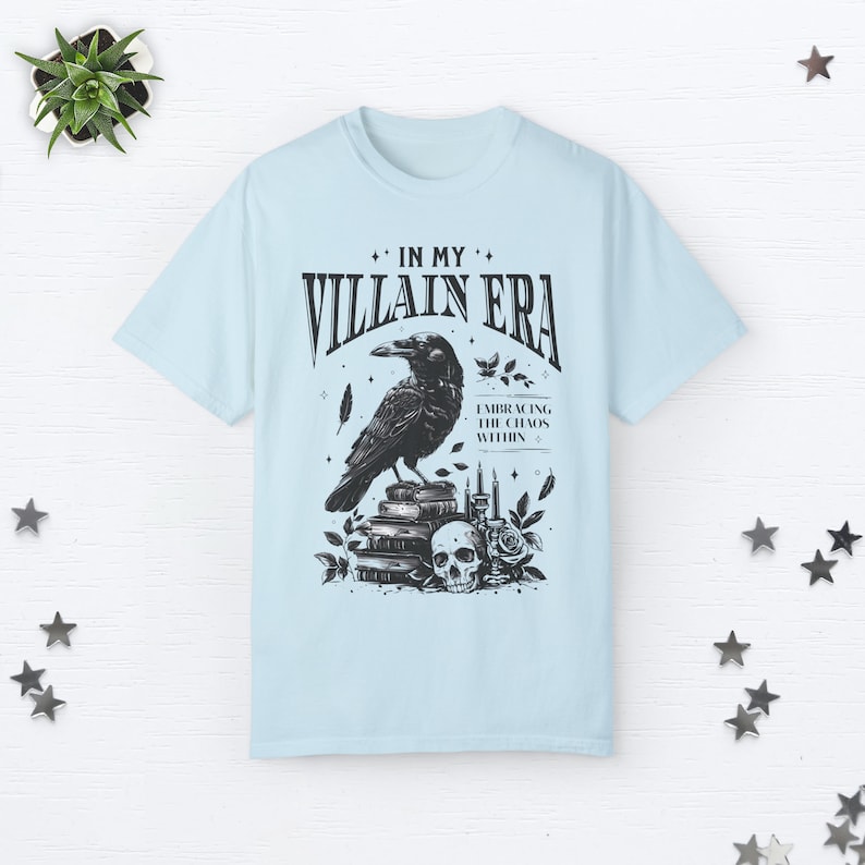 In My Villain Era Shirt Morally Grey Shirt Bookish Shirt Bookish Things Romantasy Book Lover Gift Whimsigoth Shirt Dark Academia Clothing Chambray