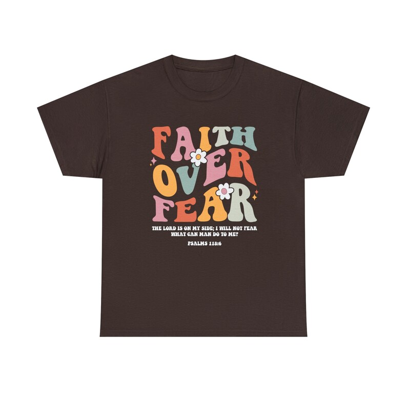 Faith Over Fear Jesus Shirt Retro Christian Shirts Christian Merch ...