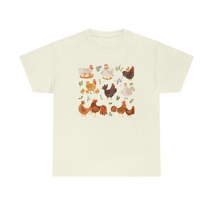 Chicken Shirt Chicken Tshirt Cottagecore Shirt Cottagecore Clothing Cottagecore Clothes Chicken Lover Gift Crazy Chicken Lady Farm Shirt Natural