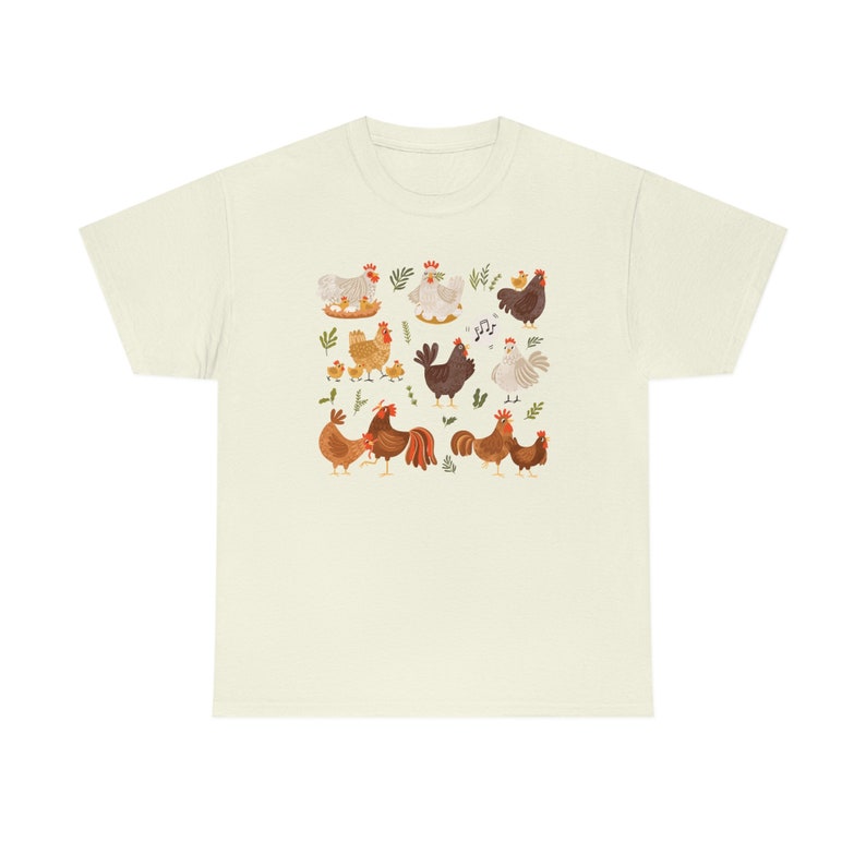 Chicken Shirt Chicken Tshirt Cottagecore Shirt Cottagecore Clothing Cottagecore Clothes Chicken Lover Gift Crazy Chicken Lady Farm Shirt Natural
