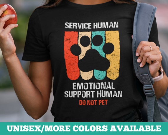 Service Human Do Not Pet With Paw Funny Dog T-Shirt Service Human Do Not Pet With Paw Funny Dog T-Shirt
