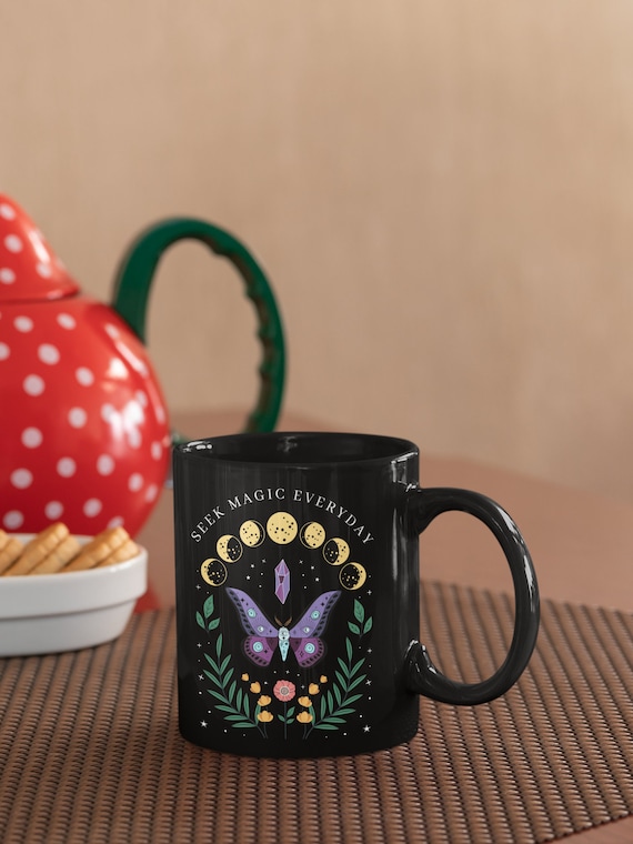Mystical Mug Witchy Mug Moon Phases Mug Boho Coffee Mug Inspirational Gift Women Small Business Owner Mug Celestial Coffee Mug Spiritual Mug