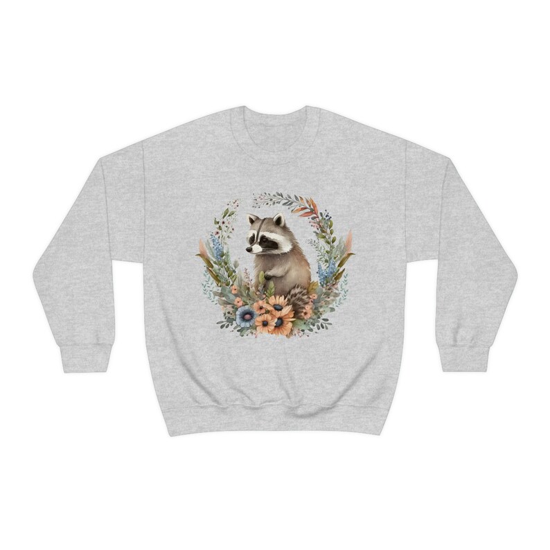 Raccoon Sweatshirt Racoon Sweatshirt Racoon Gifts Goblincore Clothing Cottagecore Sweater Cottagecore Clothes Fairycore Clothing Alt Clothes image 5