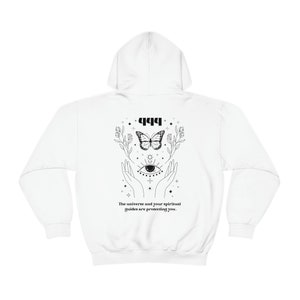 444 Angel Number Hoodie Angel Numbers 444 Hoodie Preppy Hoodie Butterfly Hoodie Evil Eye Hoodie Angelcore Mystical Hoodie Celestial Hoodie image 8