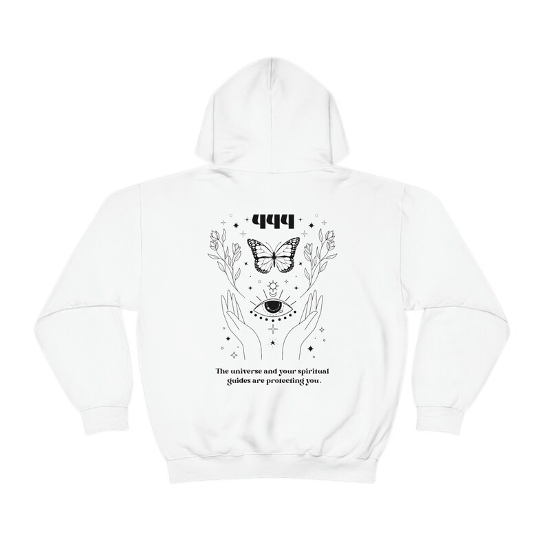 444 Angel Number Hoodie Angel Numbers 444 Hoodie Preppy Hoodie Butterfly Hoodie Evil Eye Hoodie Angelcore Mystical Hoodie Celestial Hoodie image 8