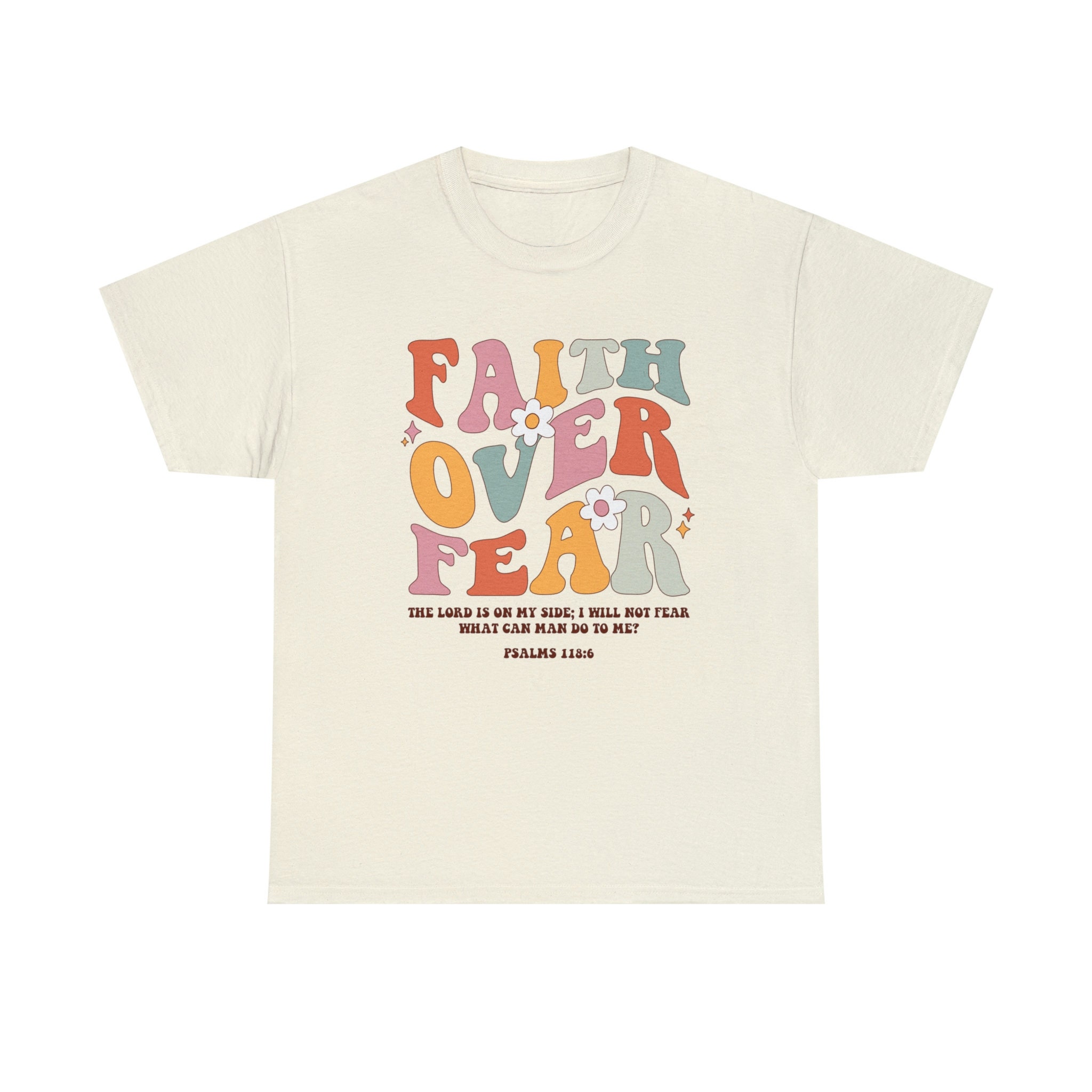 Faith Over Fear Jesus Shirt Retro Christian Shirts Christian Merch ...
