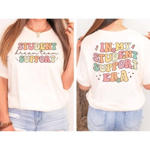 En mi era de apoyo estudiantil camisa retro maestro camisa de apoyo estudiantil camisa de apoyo escuadrón camisa de consejero escolar camisa de servicios estudiantiles