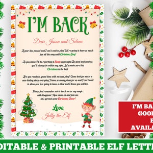 Elf Printable Personalized Elf Letter Elf on the Shelf Elf | Etsy