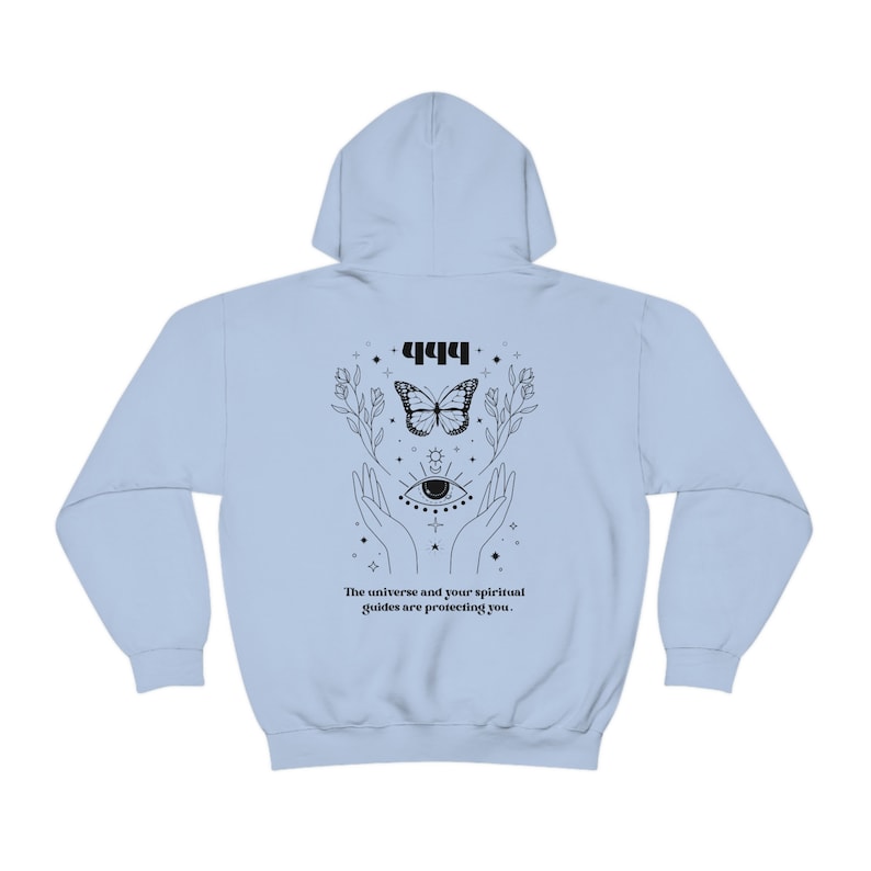 444 Angel Number Hoodie Angel Numbers 444 Hoodie Preppy Hoodie Butterfly Hoodie Evil Eye Hoodie Angelcore Mystical Hoodie Celestial Hoodie image 6
