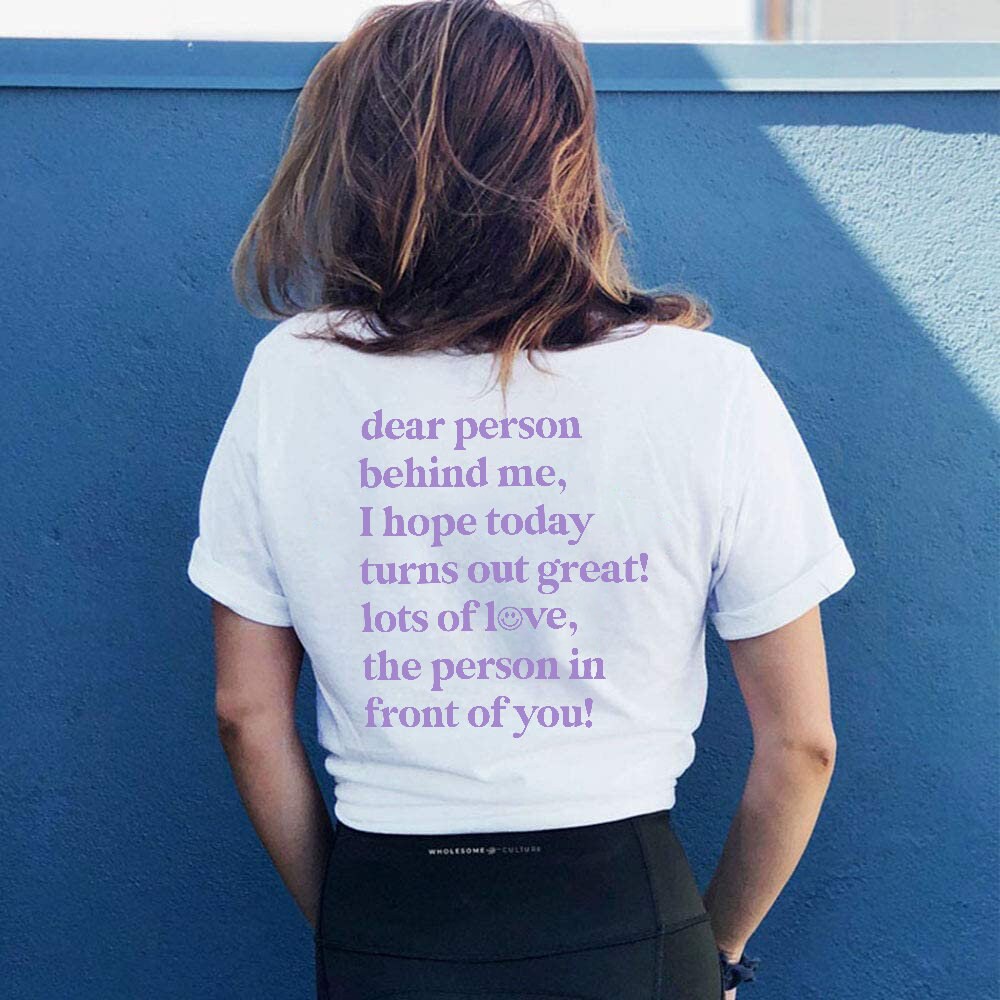 Dear Person Behind Me Shirt Positive Clothing For Women Mental | Etsy