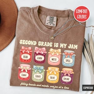 Second Grade Is My Jam Shirt Second Grade Teacher Shirt Back To School Shirt Teaching Is My Jam 2nd Grade Coquette Teacher Appreciation Gift