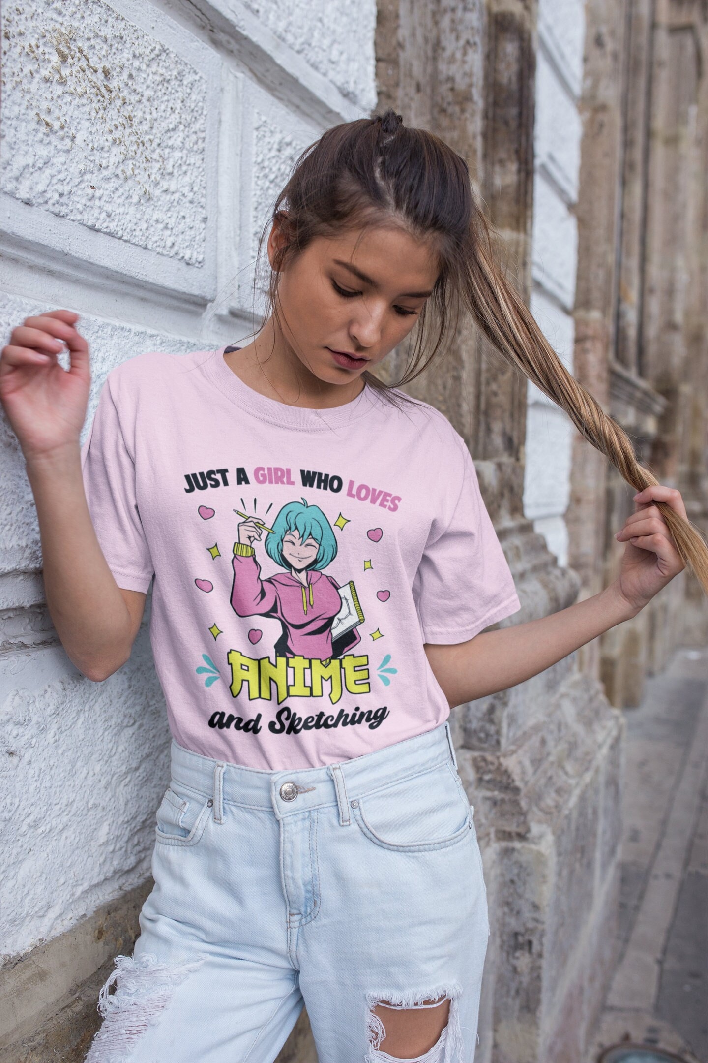  Anime Girl Japanese Aesthetic anime Otaku T-Shirt : Clothing,  Shoes & Jewelry