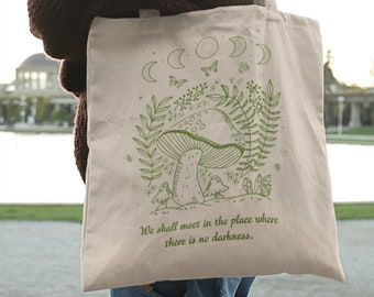 Cottagecore Mushroom Bag Mushroom Tote Bag Reusable Tote Bag Goblincore Tote Bag Aesthetic Sustainable Tote Canvas Tote Bag Cute Tote Bag