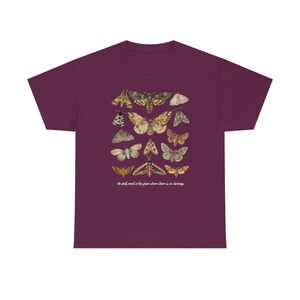 Moth Shirt Cottagecore Shirt Insect Shirt Goblincore Clothing Moth Sweatshirt Moth Print Moth T Shirt Cottage Core Clothes Aesthetic Clothes image 6