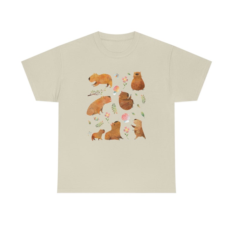 Capybara Shirt Capybara Gift Capybara Shirts Capybara T Shirt Cottage Core Shirt Cottagecore Clothing Cute Capybara Print Aesthetic Clothes Sand