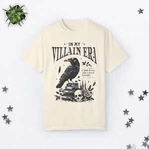 In My Villain Era Shirt Morally Grey Shirt Bookish Shirt Bookish Things Romantasy Book Lover Gift Whimsigoth Shirt Dark Academia Clothing Ivory