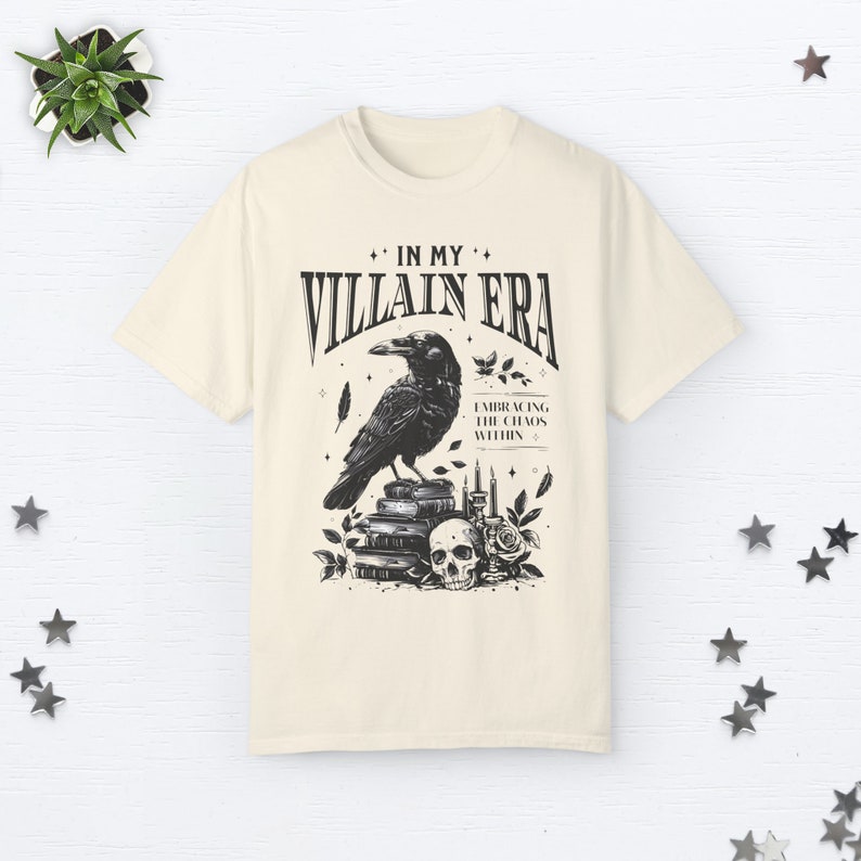 In My Villain Era Shirt Morally Grey Shirt Bookish Shirt Bookish Things Romantasy Book Lover Gift Whimsigoth Shirt Dark Academia Clothing Ivory