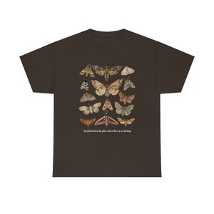 Moth Shirt Cottagecore Shirt Insect Shirt Goblincore Clothing Moth Sweatshirt Moth Print Moth T Shirt Cottage Core Clothes Aesthetic Clothes image 5