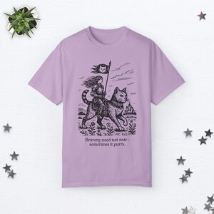 Chemise chat médiévale Chemise Castlecore Chemise fantaisie Chemise Booktrovert Chemise chat chevalier Cadeau pour amoureux des chats Chemise Renaissance Vêtements fantaisie image 7