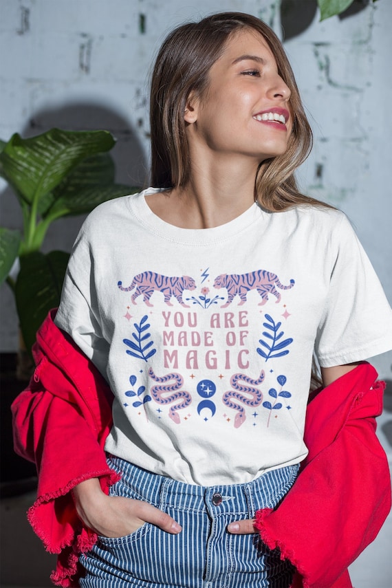 Tiger Shirt Mystical Shirt Mental Health Shirt Positive Quote Shirt Year Of The Tiger Gift Aesthetic Clothes Trendy Clothes Oversized Tshirt