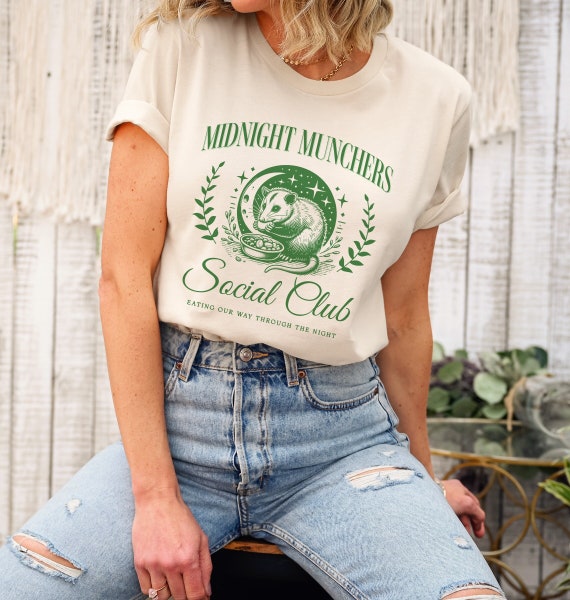 Possum Social Club Shirt Funny Possum Shirt Old Money Aesthetic Clothes Possum Gifts Opossum Shirt Preppy Stuff Possum T Shirt Foodie Shirt