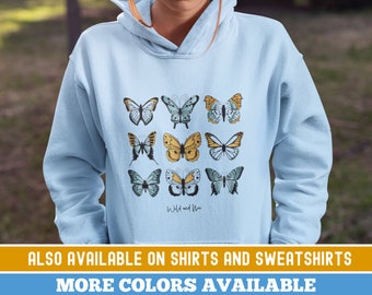 Felpa butterfly felpa farfalla farfalla Monarch Butterfly Cottagecore Vestiti Estetica Felpa con cappuccio oversize Felpa con cappuccio alla moda Felpa Indie