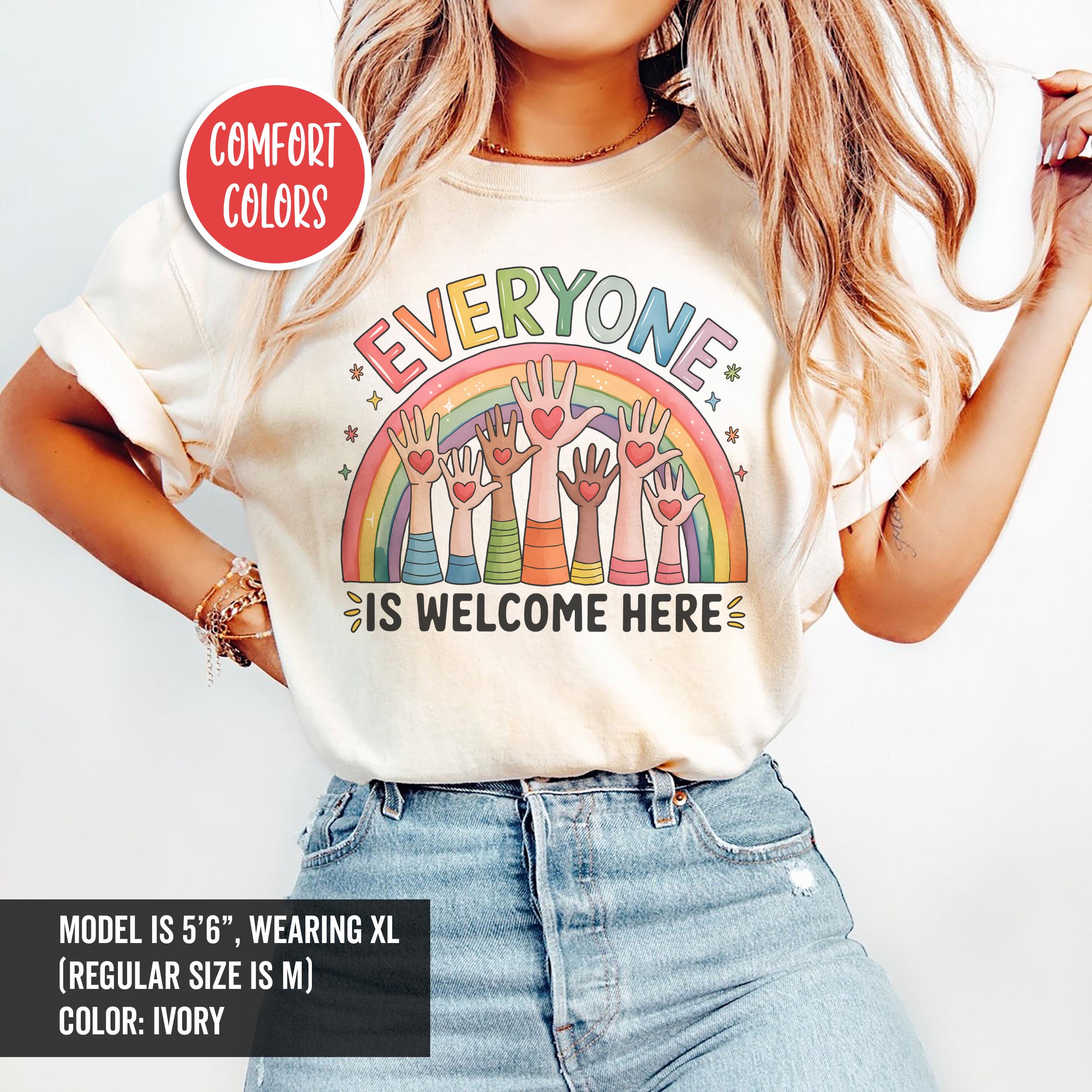 Everyone is Welcome Here Shirt Idaho Teacher Sweatshirt Anti Maga 