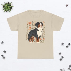 Bovaro Bernese Camicia Bovaro Bernese Regali Cane Bernese Mamma Camicia Floreale Cane Tshirt Amante Del Cane Regalo Cane Mama Cottage Core Vestiti Sand