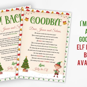 Elf Goodbye Letter Printable, Personalized Elf Letter, Elf on the Shelf ...