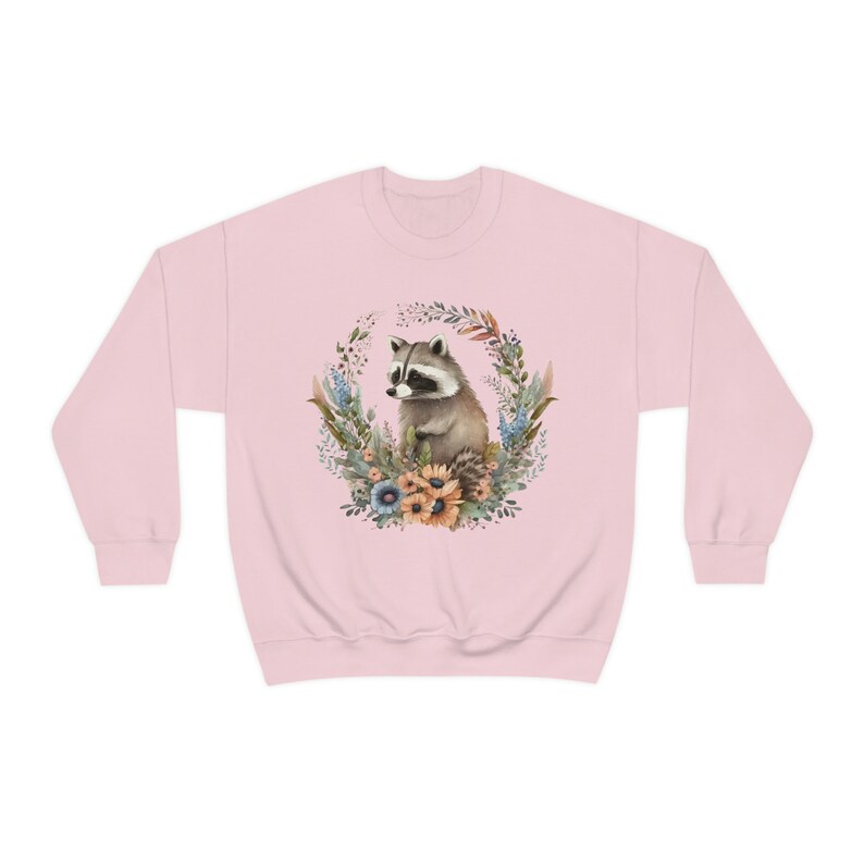 Raccoon Sweatshirt Racoon Sweatshirt Racoon Gifts Goblincore Clothing Cottagecore Sweater Cottagecore Clothes Fairycore Clothing Alt Clothes image 4