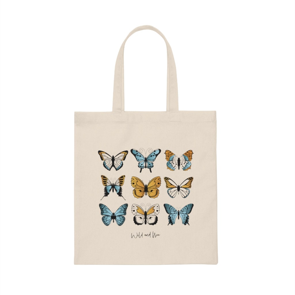 Butterfly Tote Bag Aesthetic Shopping Bag Canvas Tote Bag Cute Etsy