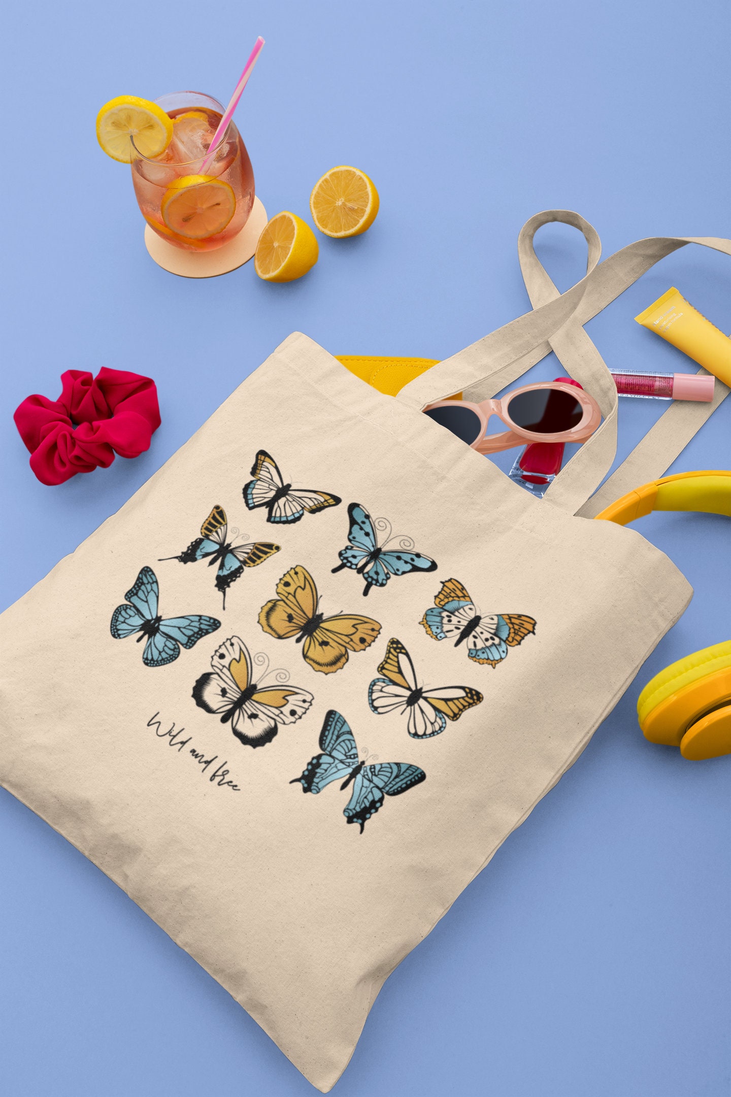 Butterfly Tote Bag Aesthetic Shopping Bag Canvas Tote Bag Cute Etsy