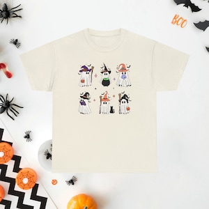 Retro Ghost Shirt Witch Shirt Witchy Clothes Retro Halloween Shirt Spooky Shirt Witch Stuff Costume Plus Size Fall Shirt Fall Clothes Women Natural