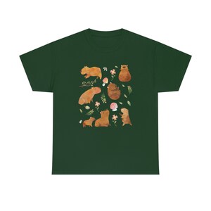 Capybara Shirt Capybara Gift Capybara Shirts Capybara T Shirt Cottage Core Shirt Cottagecore Clothing Cute Capybara Print Aesthetic Clothes image 4