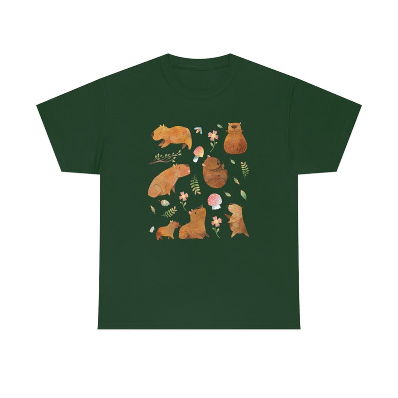 Capybara Shirt Capybara Gift Capybara Shirts Capybara T Shirt Cottage Core Shirt Cottagecore Clothing Cute Capybara Print Aesthetic Clothes image 4